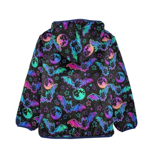 Boys' Fleece Hoody Jacket Zip Up Coat Warm Fall Winter Plush Jacket Bright Bat Moon Long Sleeve Outerwear2
