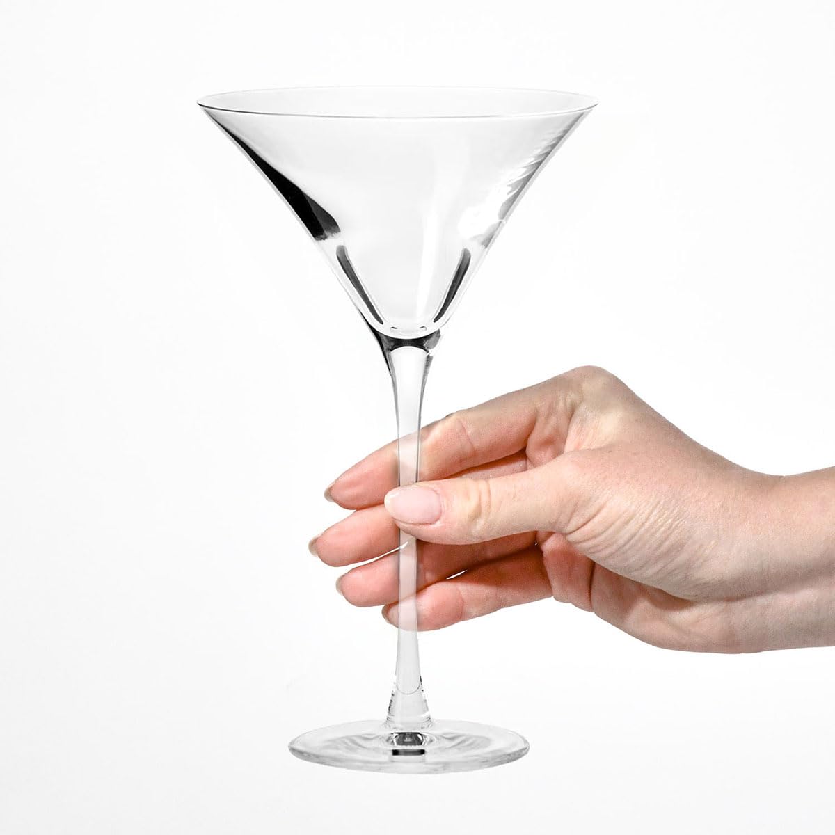 KROSNO Verres à Martini Lot de 6, 250 ml, Collection Divine | Verres à cocktail, boire, manhattan, cosmopolitan, hugo, Cristal sans plomb, Compatibles lave-vaisselle, Idée cadeau