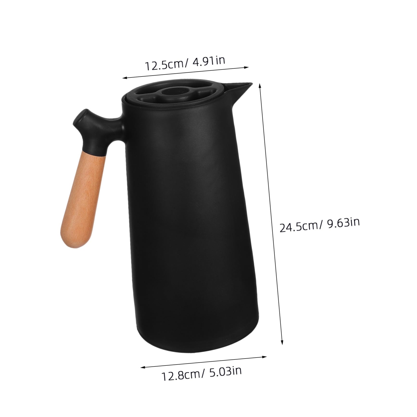 Borraccia in Vetro da 1l Rivestimento Plastico Nero