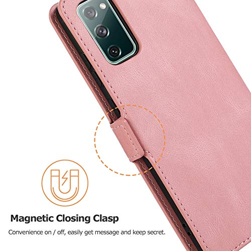 Capa Grandcase para Galaxy S20 FE 5G, capa ultrafina de couro vintage com suporte dobrável magnético