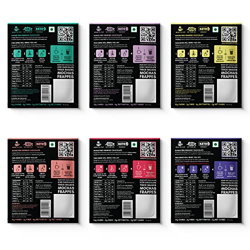 Image of COCOSUTRA LITE Sugar-Free Drinking Chocolate Mix | 12 Single-Serve Sachets (20g Each) | 6 Functional Variants | Defend, Balance, Relax, Focus, Soothe & Glow | No Sugar | Low Carb | Low Calorie | Stevia & Erythritol Sweetened | Vegan | 240g