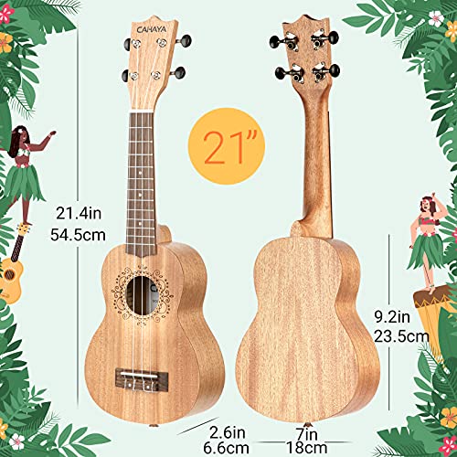 CAHAYA ukulélé soprano Kit 21 pouces pouces bois d’acajou avec étui de transport et sangle réglable adapté aux débutants… - Les Beatles, Paul McCartney, John Lennon, RIngo Starr, George Harrison CAHAYA ukulélé soprano Kit 21 pouces pouces bois d'acajou avec étui de transport et sangle réglable adapté aux débutants… – Image 4