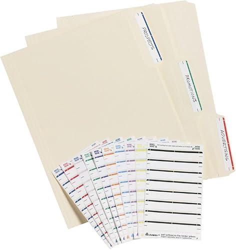 Miniatura 4 de Avery Etiquetas para carpetas de archivos en hojas de 4 x 6 pulgadas, fáciles de despegar, blancoverde, imprimir o escribir, 23 x 3-716 pulgadas,