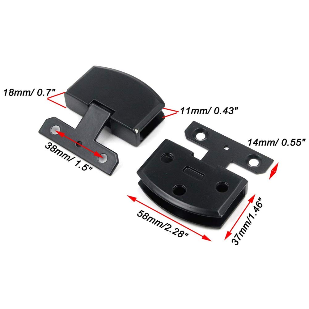 AWEN 4Pcs Glass Doors Hinge Cupboard Showcase Wine Cabinet Clamp Gate Hinges Replacement Parts (4pcs), Transparent - Image 2