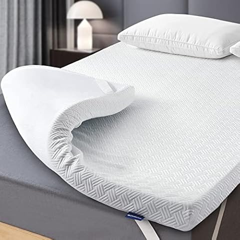 3 Inch Gel Memory Foam Mattress Topper Queen Size Cooling Mattress Pad Pressure Rel...