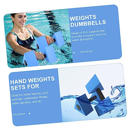Pesas acuáticas para piscina 2pcs de material EVA miniatura 7