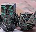 DND Crack Stripe Dice,Metallic Glitter Dice Set with Gift Box,Metal Polyhedral D&D Dice for Role Playing Game