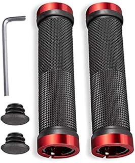 WODXUN Bike Handlebar Grips, Anti-Slip Double lock on Bicycle Grips with Soft and Comfortable Rubber Surface for Mountain Road MTB BMX Foldable Bike with Handle Diameter of 22.2 mm