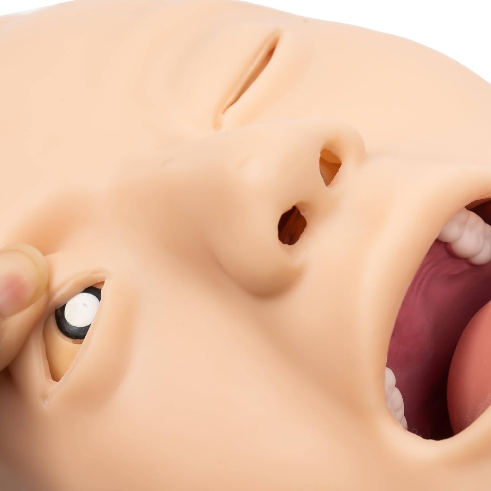 Kit di manichino per adulti per allenamento medico, gestione delle vie aeree, intubazione orale e nasale, modello didattico per professionisti sanitari, pratica di intubazione