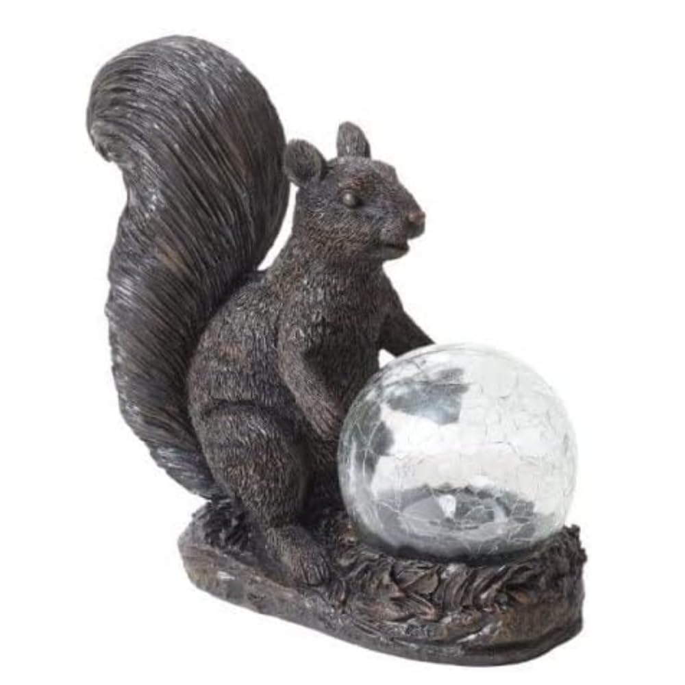 Garden Mile Solar Squirrel Statue Light Outdoor LED Garden and Patio Ornament with Multicoloured LED Lights - Image 4
