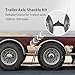 Lonffery Trailer Alex Shackle Kit, 312L Shackle Strap Fit for 3500lb-7200lb Double Eye Spring