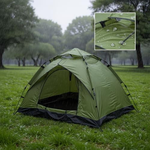 2-3 Person Instant Pop Up Tent Waterproof & UV Protection Pop Up Tents for Hiking, Outdoor, Backpacking Includes Carrying Bag - Image 5