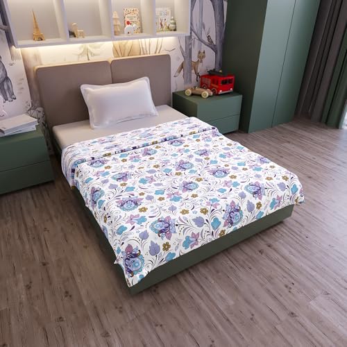 Image of Divine Casa Soft Cotton Dohar for Kids Single Bed 135 x 100 cm, 120 GSM Lightweight Breathable Quilt for Summer and Mild Winter