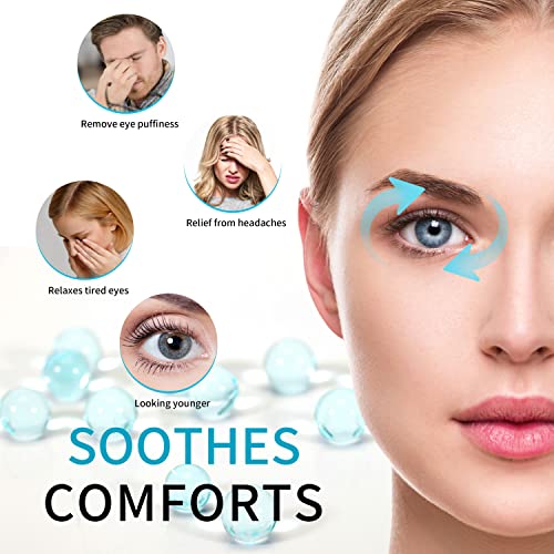 Cooling Ice Gel Eye Mask Reusable Eye Masks, Sleeping Mask With Plush Backing For Headache, Puffiness, Migraine, Stress Relief (Blue)… #TOP5