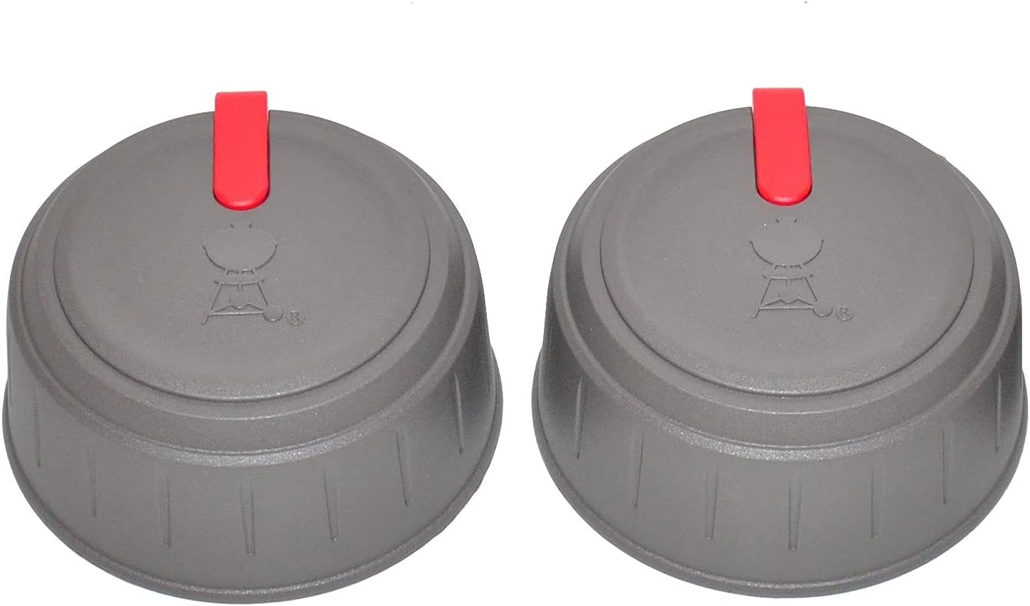 Weber 67028 Set of 2 Main Burner Control Knobs Spirit II 200 Series Grills, Model Years 2017 and Newer.