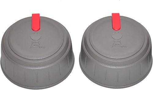 Weber 67028 Juego de 2 pomos de control de quemador principal Spirit II 200 Series Grills, modelos años 2017 y posteriores.