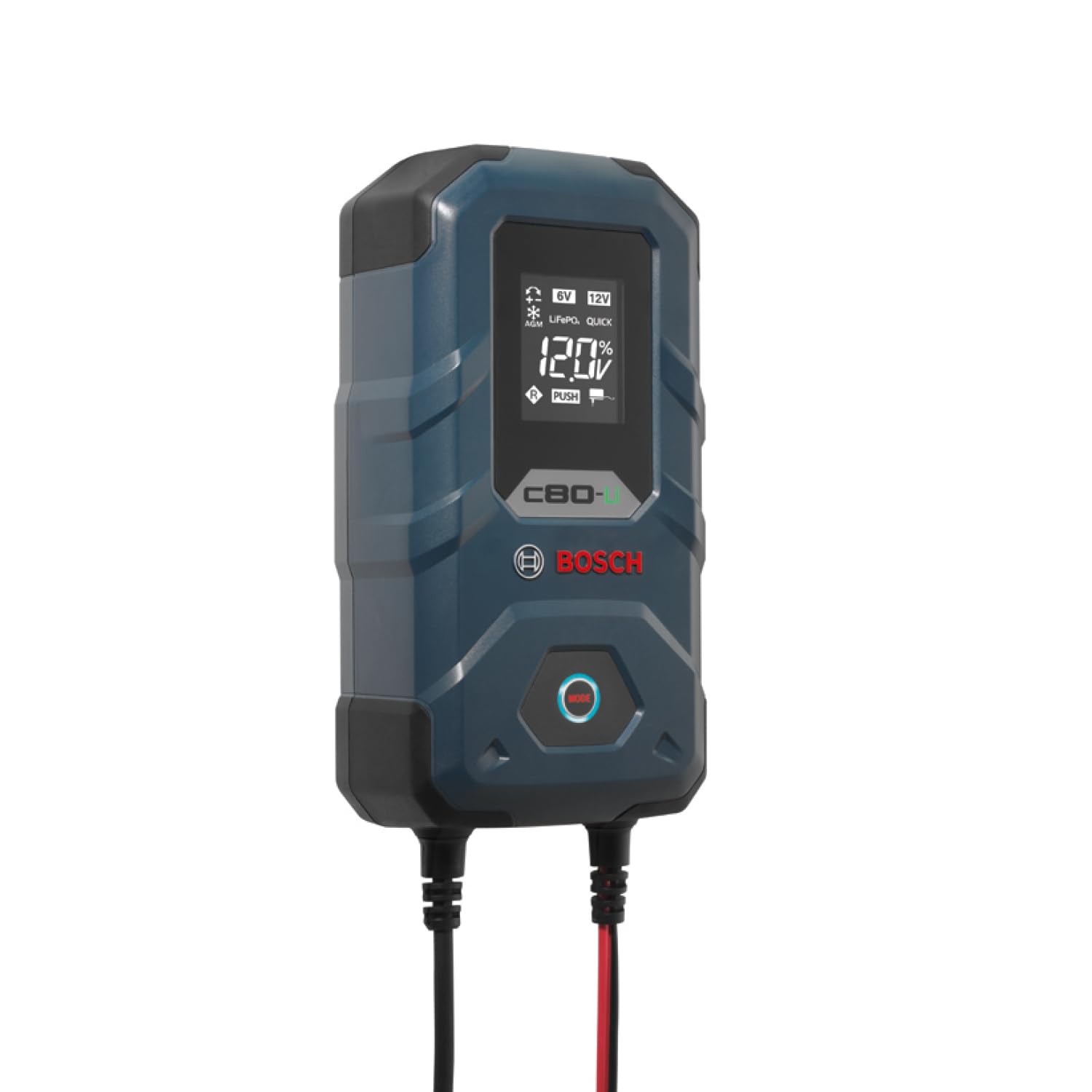 Bosch C80-Li Chargeur de Batterie Bosch C80-Li - 15 Ampères avec Fonction de Maintien - pour Batteries 6V/12 V Plomb-Acide, AGM, EFB, Gel, SLI et 12 V Lithium (LiFePO4)