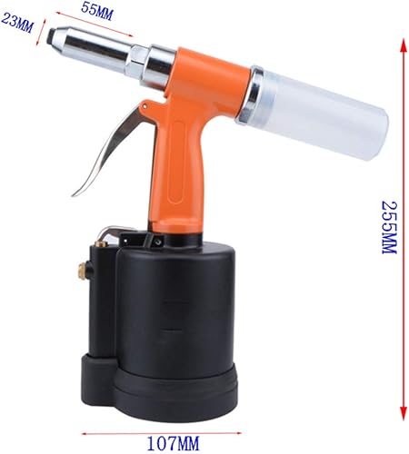 Miniatura 2 de NEWTRY - Pistola de remaches de aire de 0.252in con remachadora neumática ajustable tipo pistola con 4 troqueles