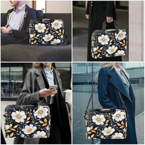 Bolso Portátil Daisy Flower Leaves 15.6 Pulgadas miniatura 2