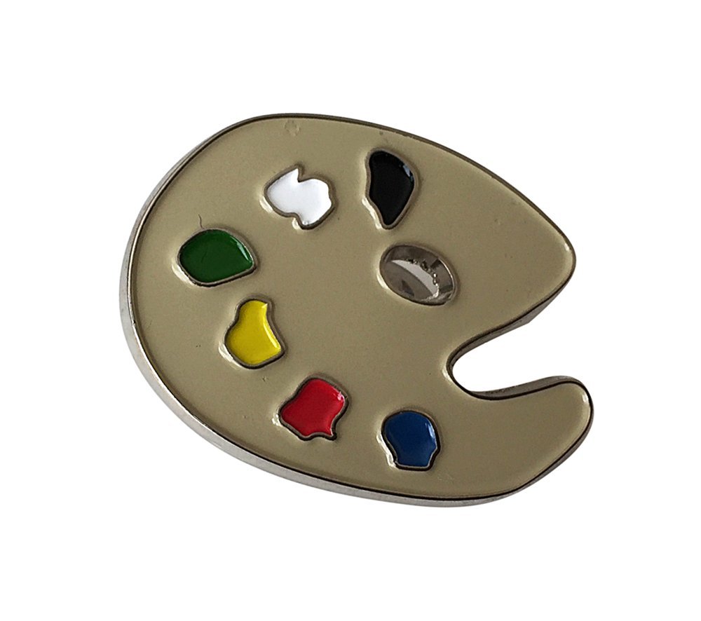 KnF Supplies Metal Enamel Pin Badge Brooch Artist Palette