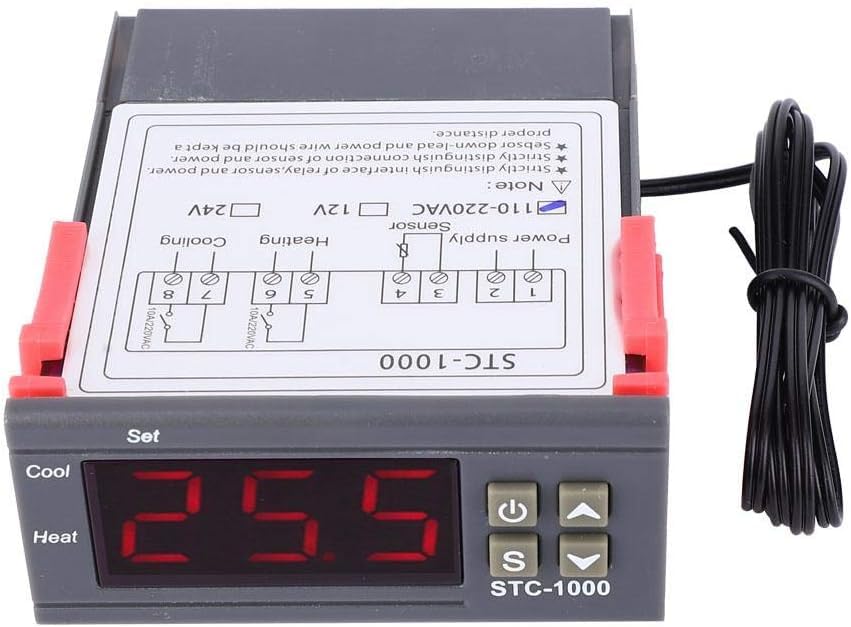 IDUINO STC-1000 Digital Temperature Controller 24V Thermostat Incubator Thermoregulator Relay Heating Cooling with Sensor Probe Cable-image-6