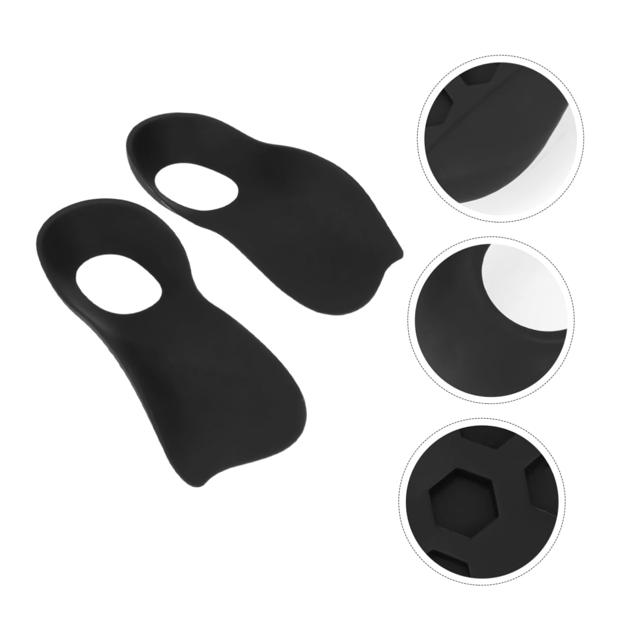 NULYLU 1 Pair Insole Arch Shoe Flat Support Plantar Pad Orthotic Leg Corrector Foot Plantar Inserts Heel Corrective Spurs Black