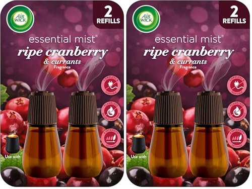 Image of Air Wick Essential Mist - Twin Refill Ripe Cranberry & Currants,2 Refills,(Pack of 2)