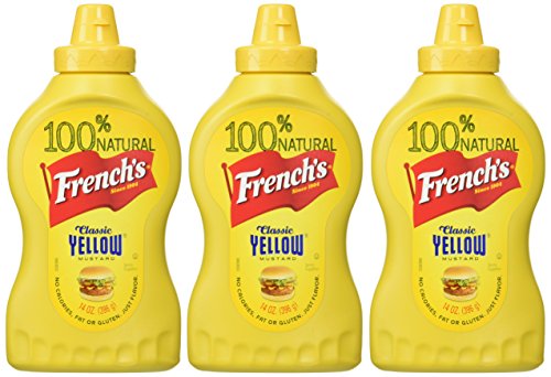 French's Classic Yellow Squeeze Bottle Mustard 14 Oz (pack of 3) by French's