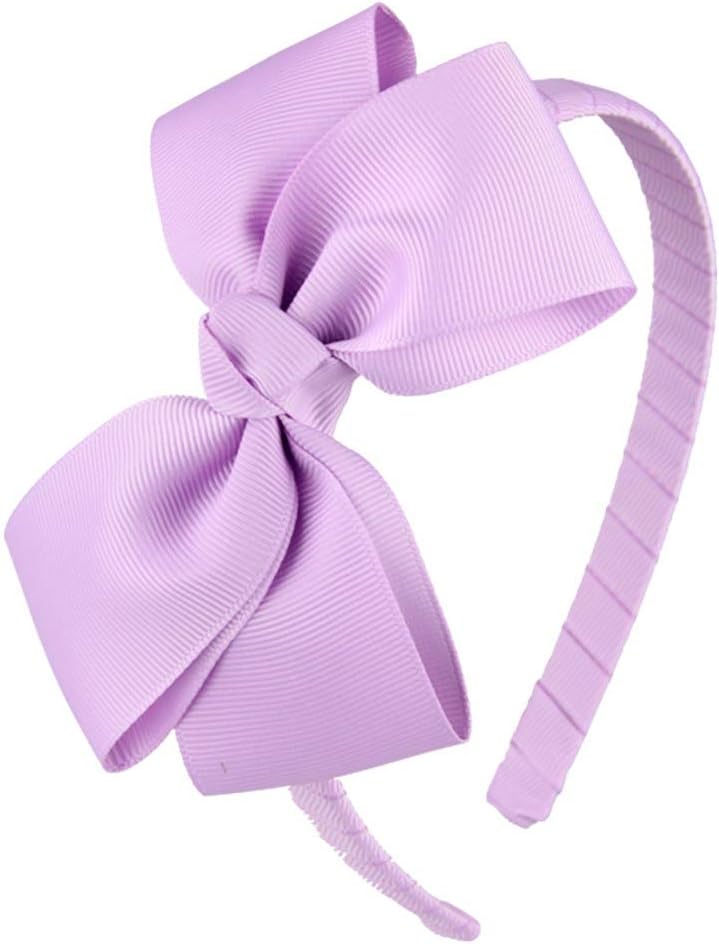 7Rainbows Cute Light Orchid Bow Headband for Girls Toddlers.