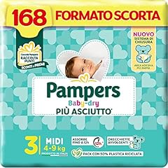 Pampers Baby Dry Midi, 168 Pannolini, Taglia 3 (4-9 kg), Cartone Da 56X3