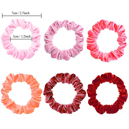 Funtopia FTHSV24-MU Small Funtopia Velvet Scrunchies, 24 Pcs Colorful Hair Ties thumb #1