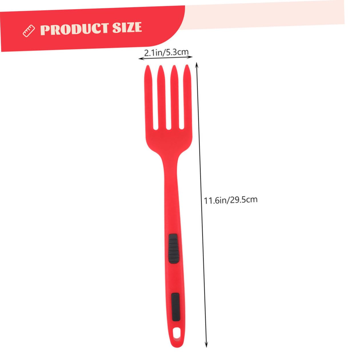 OFFSCH 2pcs Heavy Duty Forks Long Handle Forks Non-stick Silicone Tips Perfect for Cooking Serving
