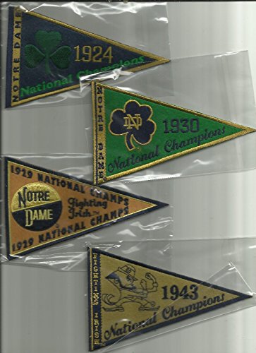 2013 Upper Deck Notre Dame National Championship Pennant Set - 11 Mini Pennants Celebrating Every National Football Championship Team From 1924 to 1988 - Great Collectible for Any Fighting Irish Fan