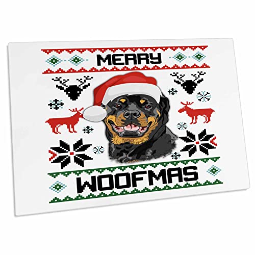 Alfombrilla Escritorio 3dRose Merry Woofmas Rottweiler miniatura 1