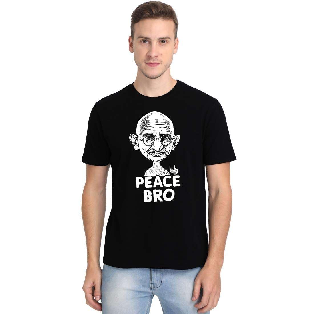 High on SodaPeace Bro Funny T-Shirt for Men - Half Sleeve