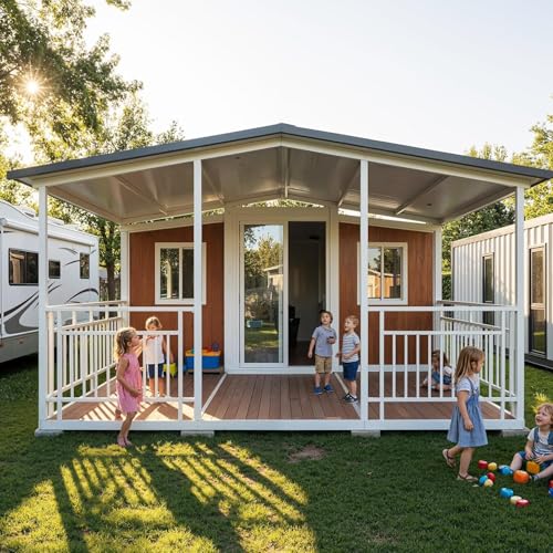 Lightweight Double Wing Foldable Retreat Mobile Modular Home Modern Steel Structure Expandable Villa for Seasonal Getaways & Pop-Up Glamping Sites