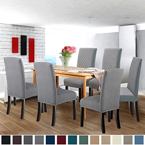 Goodtou Dining Room Chair Covers Set Of 6 - Chair Covers Dining Chair Slipcover Stretch Chair Covers For Dining Room 6 Pack For Kitchen, Dining Room, Hote,(Set Of 6, Light Gray) #TOP1