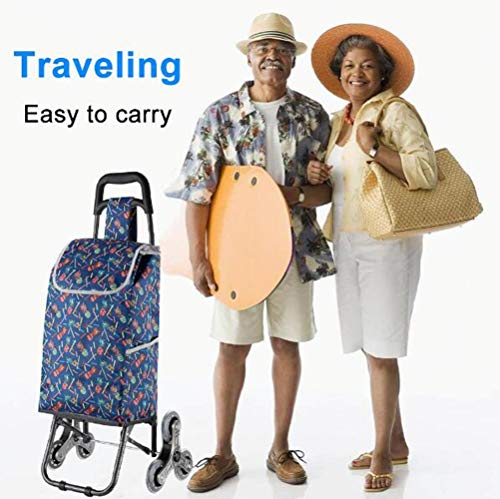 YRYBZ Einkaufstrolley - 35 Liter - Extra große Reifen - Abnehmbare & regenfeste Tasche - Aufhängung für den… – Bild 6