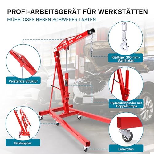 Getriebeheber und Motorheber für Werkstatt klappbarer Hebekran
