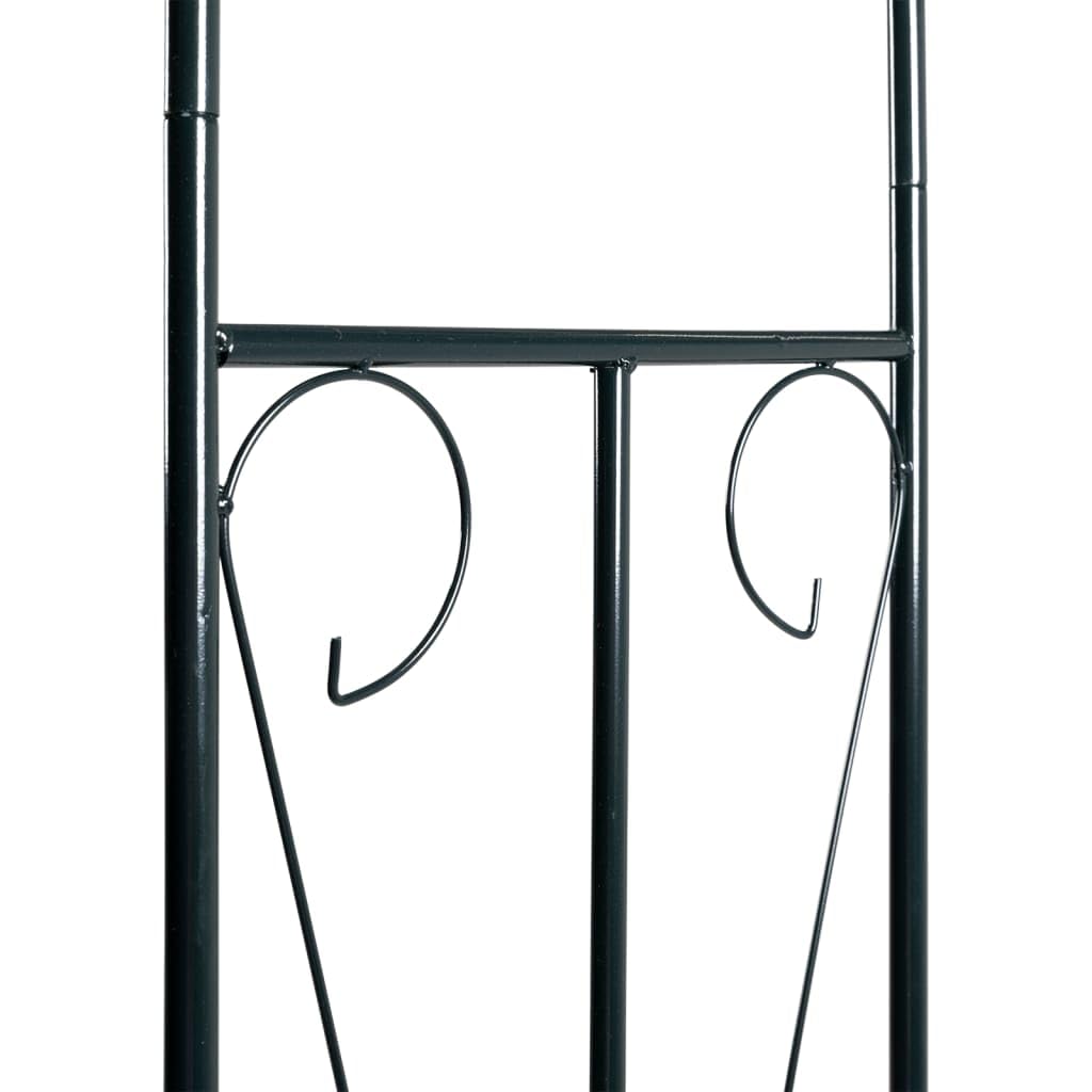 Arco per rose verde scuro, 142 x 37 x 275 cm, in ferro