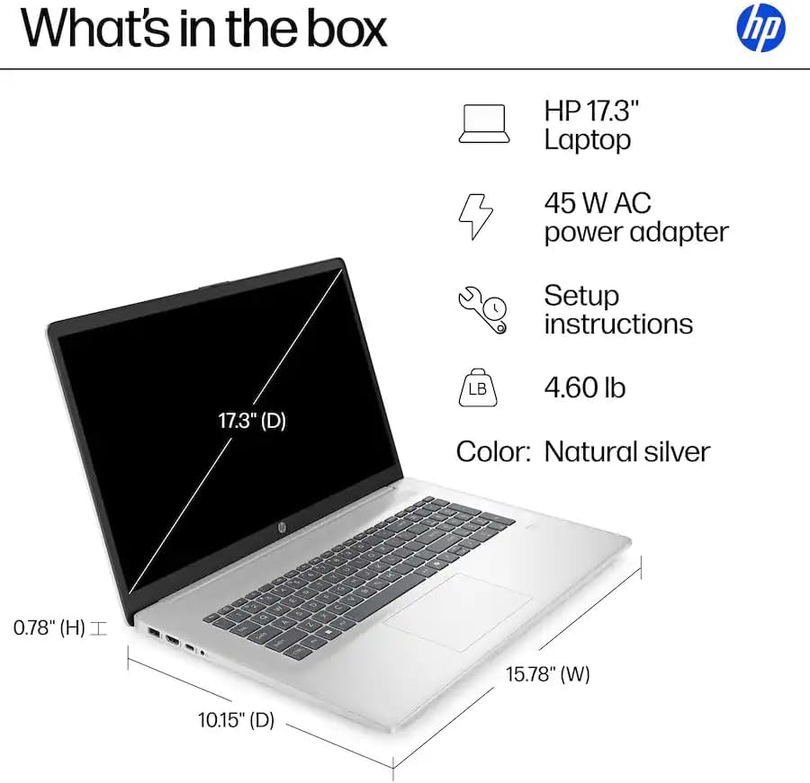 <p>HP 17.3" Full HD Laptop - Intel Core i7, 32GB RAM, 512GB SSD, Windows 11 Pro & Free Lifetime Microsoft Office 2024</p>