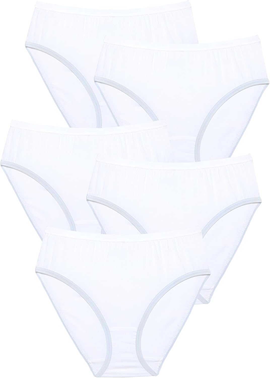 Comfort Choice Plus Size Hi-Cut Cotton Brief 5-Pack