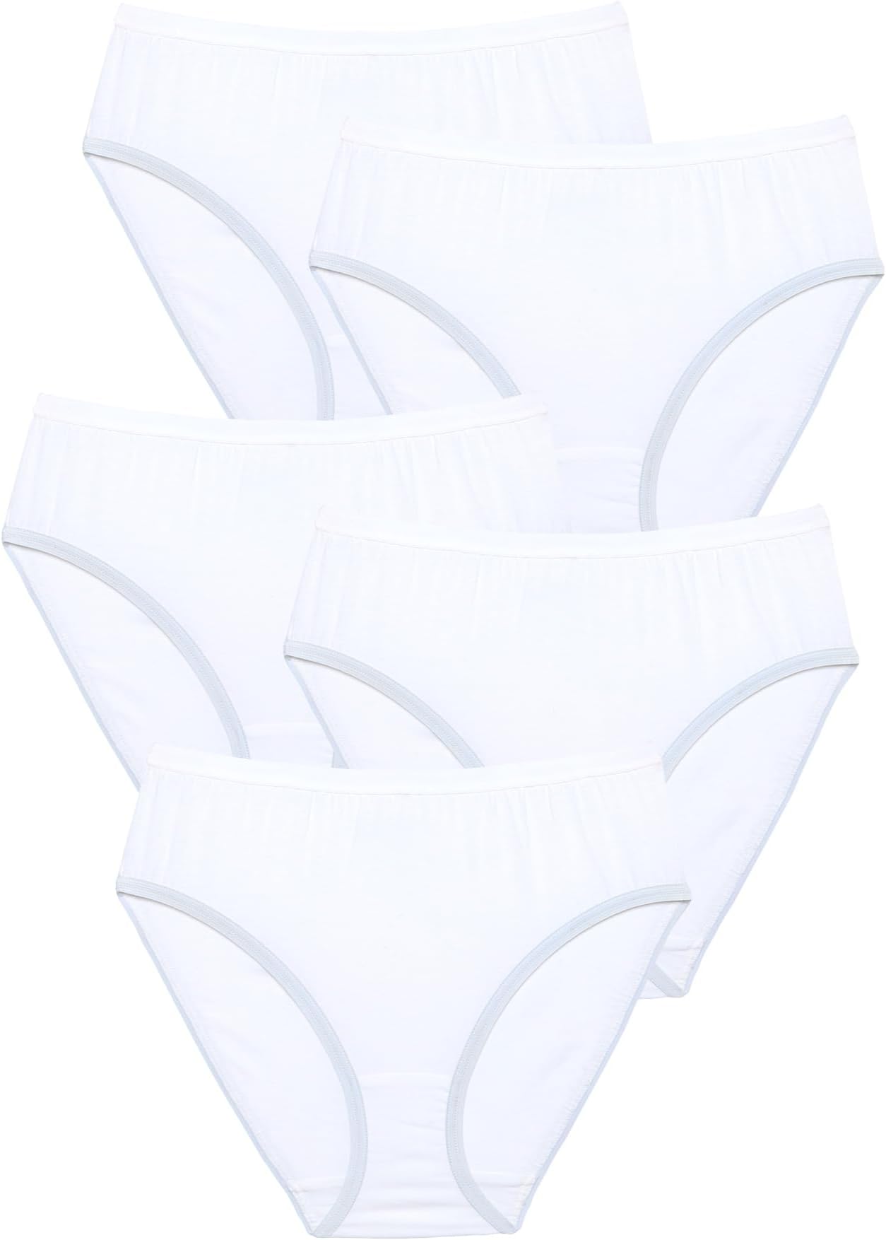 Comfort Choice Plus Size Hi-Cut Cotton Brief 5-Pack