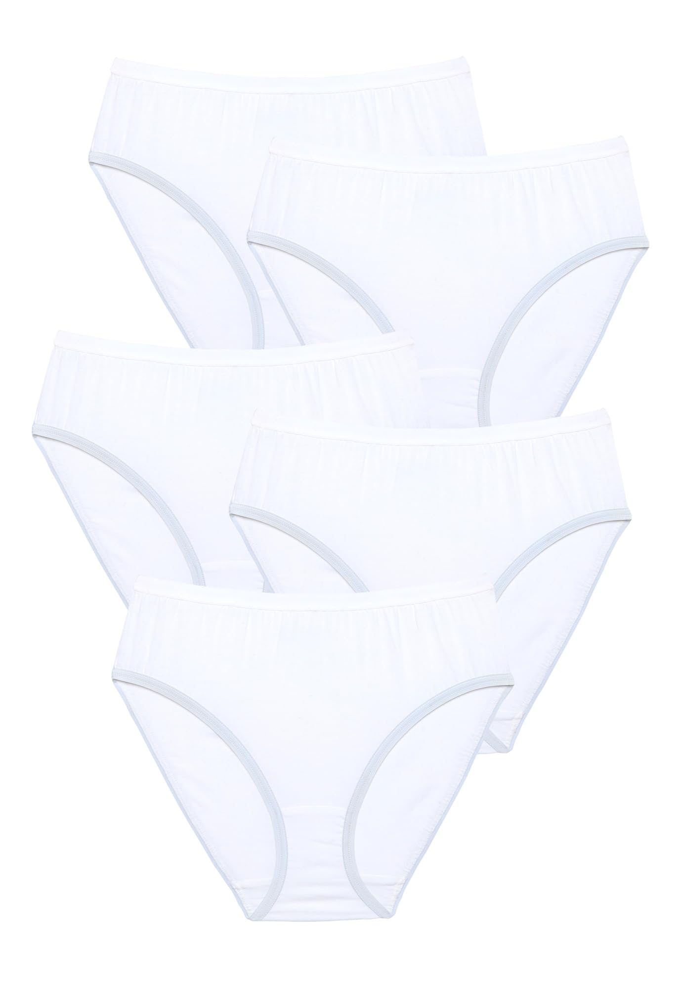 Comfort Choice Plus Size Hi-Cut Cotton Brief 5-Pack