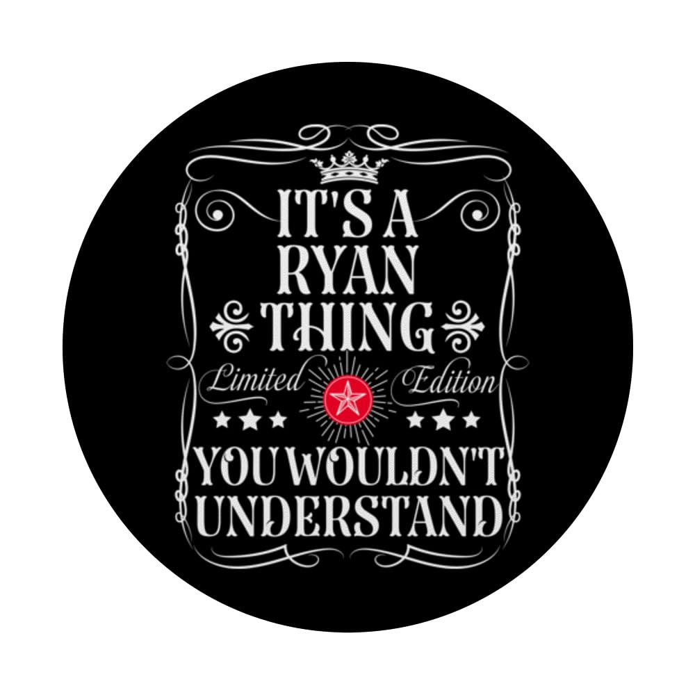 Ryan Name Its A Ryan Thing You Wouldn't Understand PopSockets Swappable PopGrip, Black - Image 3