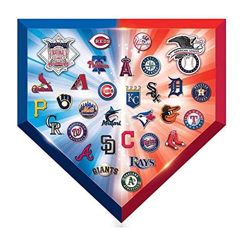Masterpieces MLB1010: Rompecabezas en forma de home plate con 500 piezas con logos de MLB miniatura 2