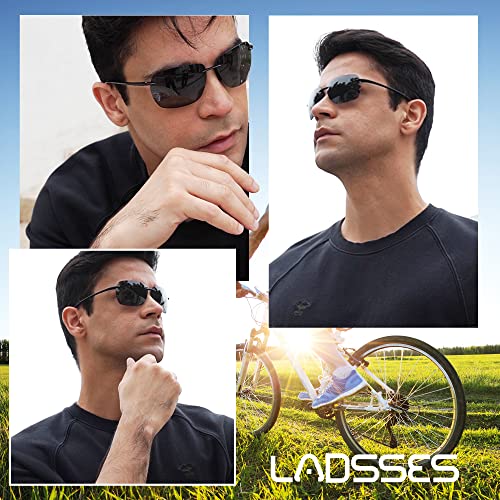 Ladeesse Sports Polarized Sunglasses For Men Women Tr90 Rimless Frame For Running Fishing Baseball Driving #TOP1