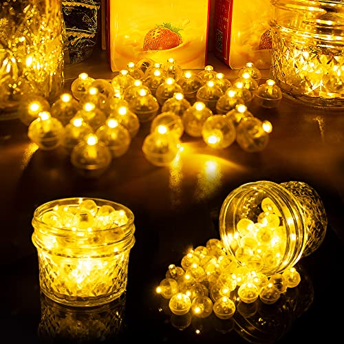 Image of Aogist 200Pcs Yellow Balloon Lights with Hook,Long Standby Time,Waterproof Mini Light for Birthday Party Wedding Christmas Halloween Easter Decorative (Flash)