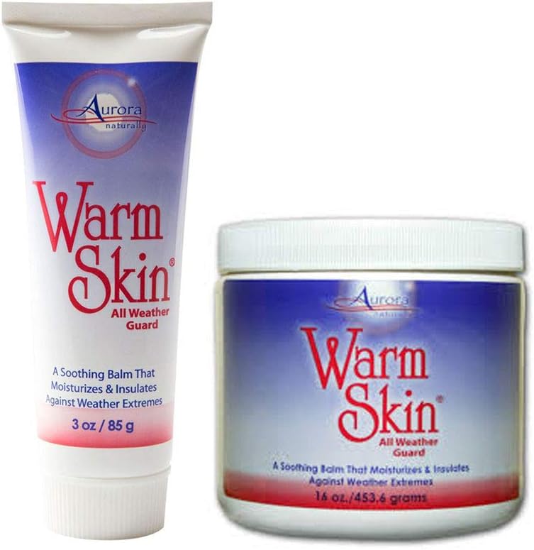 Aurora Naturally Warm Skin Weather Guard Tube and Jar Bundle With Aloe Vera, Sandalwood, Barley and Cranberry, 3 oz. and 16 oz. each