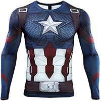 CosIdol Camiseta de compresión de superhéroe para fitness,